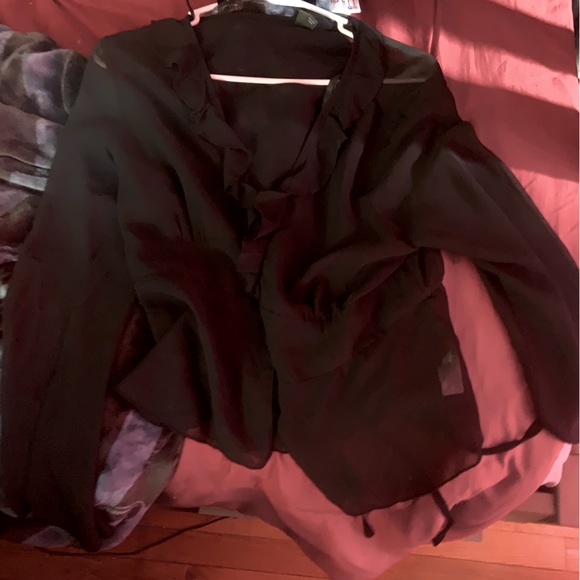 Black See-through sweater gothic lace up - Picture 1 of 1